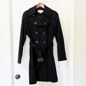 Michael Kors Black Double-Breasted Coat